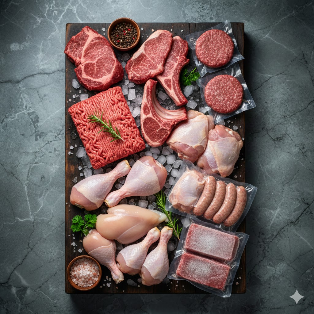 منتجات اللحوم المبردة والمجمدة